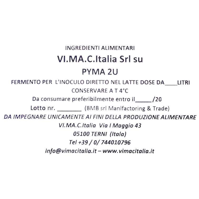 YOGURT CONFEZIONE BUSTE  PER  LITRI 500